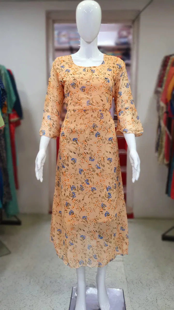 Ff 1067 Latest Regular Wear Georgette Anarkali Kurti Collection